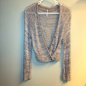 Free People Long Sleeve Cardigan. Buttons Up Two Different Ways Size S.